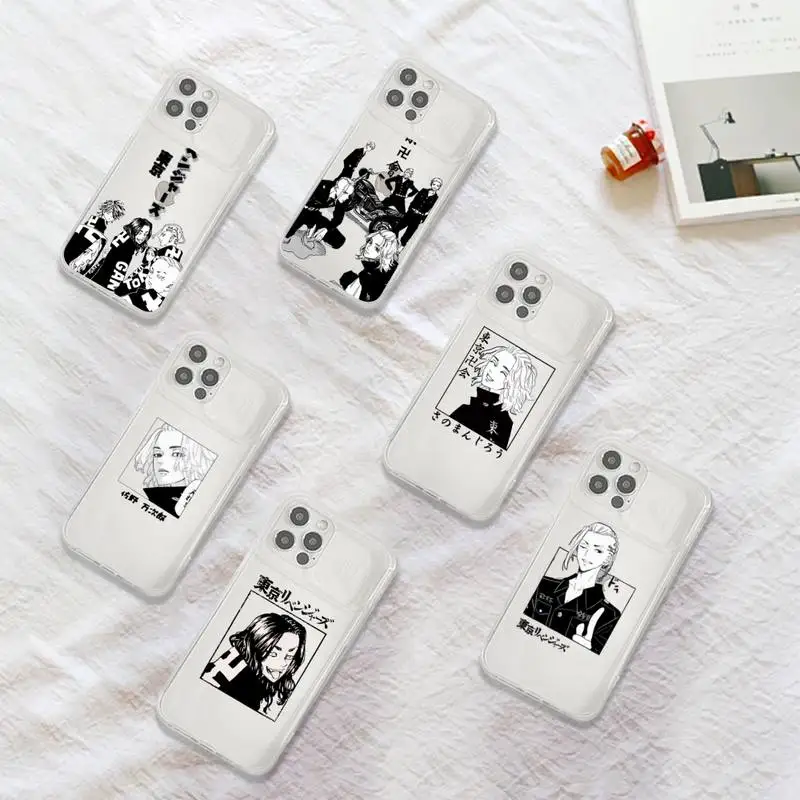 

Tokyo Revengers manjiro sano anime Phone Case Transparent for iPhone 7 8 11 12 se 2020 mini pro X XS XR MAX Plus