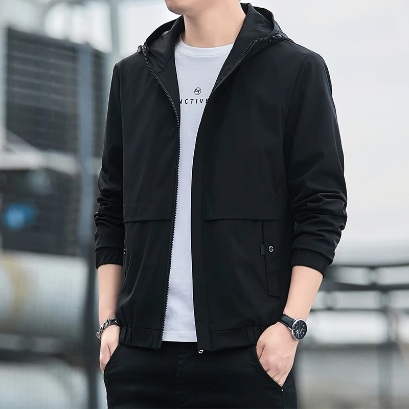 

Crocodile brand Men's Thin Jacket Youth Trend Casual Hooded 2021 New Spring and Autumn Jacket Jacket Student Jacket