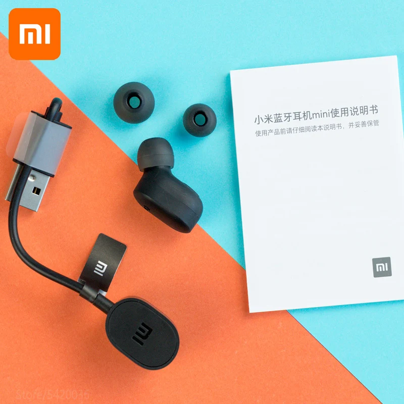Оригинальные беспроводные мини-наушники-вкладыши Xiaomi, bluetooth наушники IPX4, водонепроницаемые наушники с микрофоном, bluetooth-гарнитура, смарт-наушники с одной кнопкой