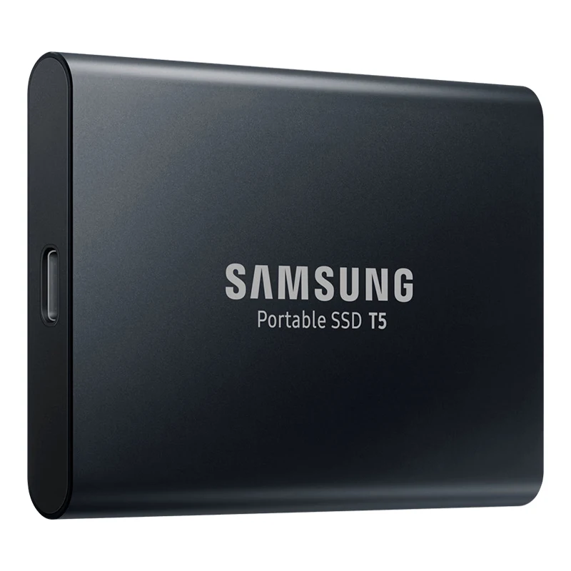 Samsung T5 портативный SSD 250 ГБ 500 1 ТБ 2 ТБ USB3.1 Внешние накопители USB 3,1 Gen2 и обратная совместимость с USB для ПК - Цвет: Черный