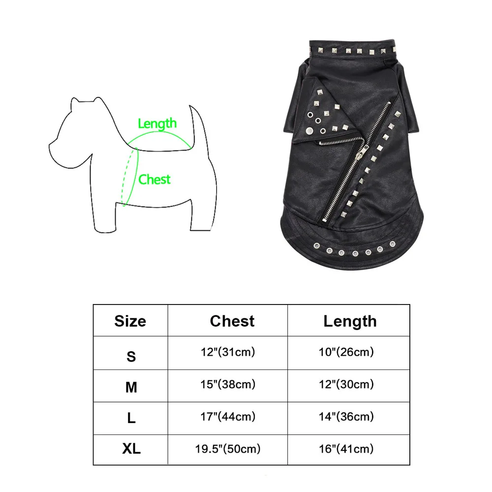 

Cool Dog Leather Jacket Coat Warm Winter Pet Clothing Outfit French Bulldog Clothes Coats for Small Medium Dogs dog clothes