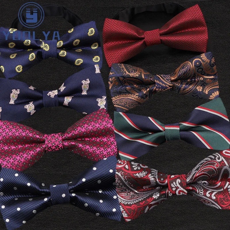 Роскошные мужские искусственные официальные бабочки для мальчиков в горошек