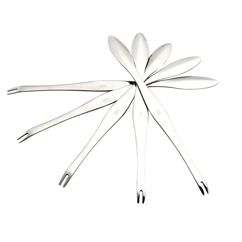 

Seafood Tool Crab Crackers Picks Spoons Stainless Steel Crab Peel Shrimp Tool Lobster Clamp Pliers Clip Pick - 5Pcs