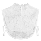 Женская водолазка с ложным воротником, ажурная Цветочная кружевная Съемная короткая блузка