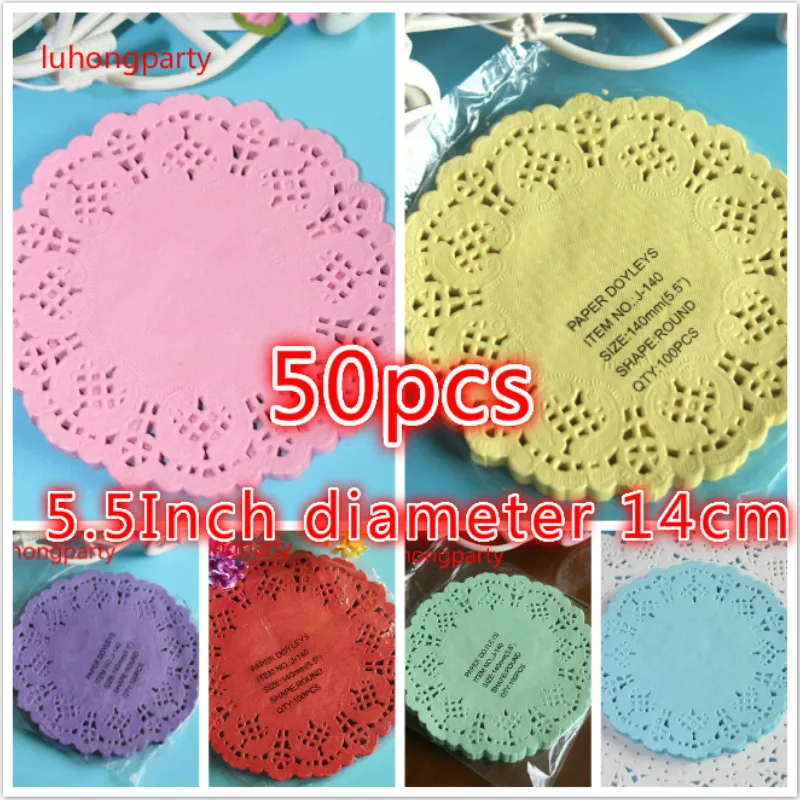 50 шт. 5 дюйма 6 цветов для скрапбукинга розовые винтажные кружевные бумажные