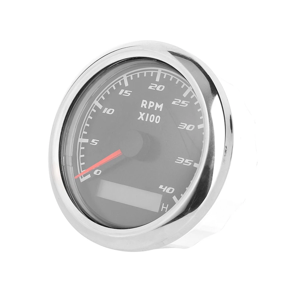 

3.3in Boat Tachometer Marine Tacho Meter Gauge LCD Hourmeter 12V/24V