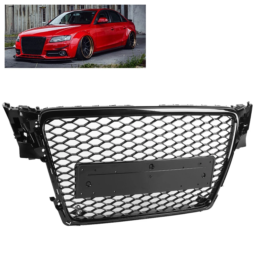 Передняя решетка бампера для RS4 Спортивная сетчатая капота Audi A4/S4 B8 2009 2012|Гоночные
