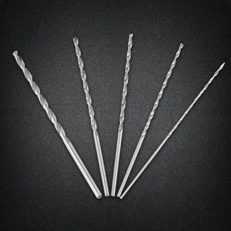 

5PCS Extra Long High-speed Steel Drill Bit Sets Straight Shank Twist Drill Bit Tool 2-5mm for Wood