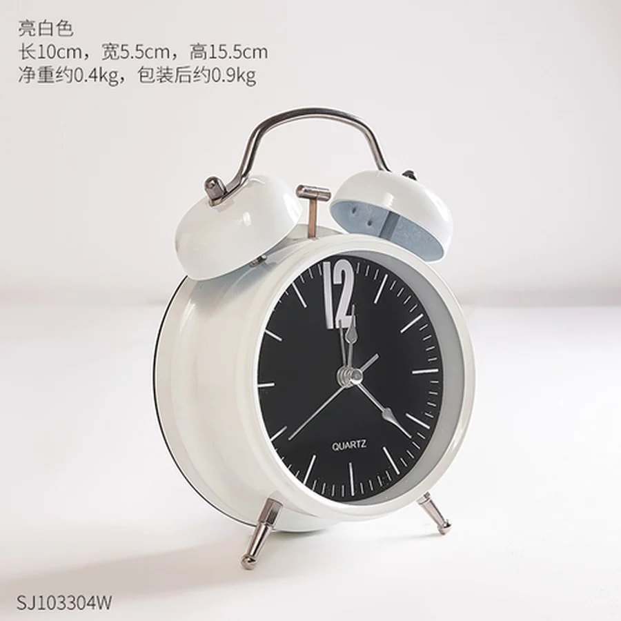 Металлический будильник в скандинавском стиле с повтором и светильник маленькие