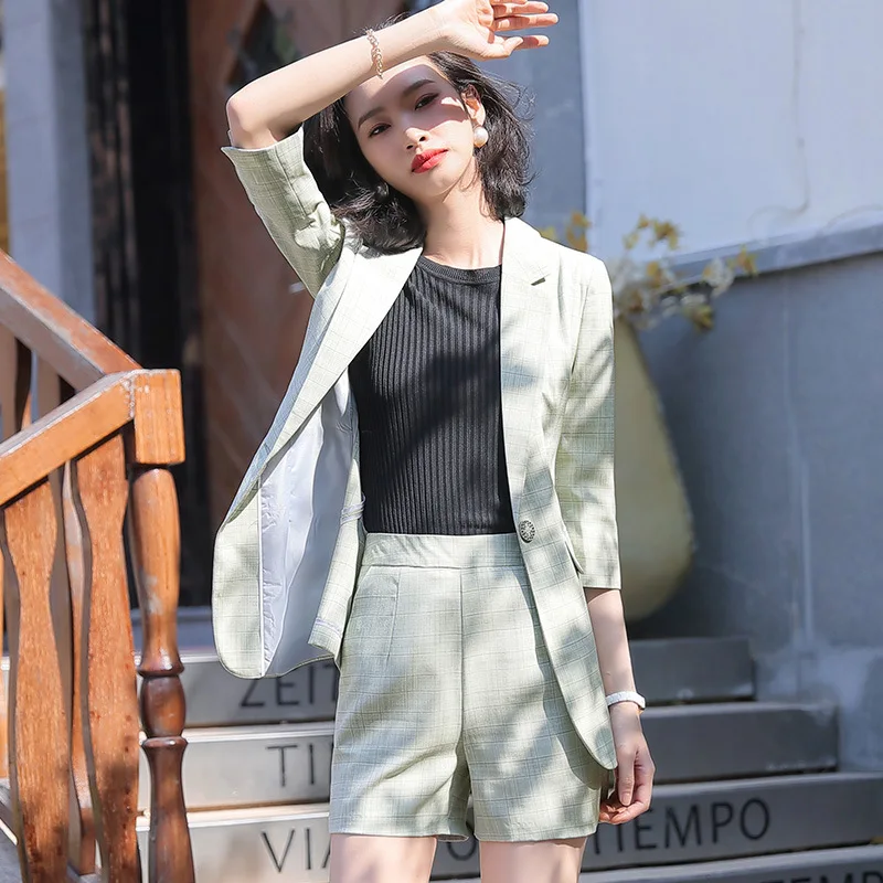 Women's two-piece suit lattice professional wear women's work clothes suit casual professional suit suit 2 piece set women