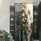 Полноразмерная круглая Алмазная вышивка аниме воин 3d узор наборы для вышивки крестиком Мозаика алмазная живопись мультяшная леди, 2021 подарок A1238