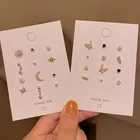 Набор из сережек S925 с Луной и бабочкой, набор из сережек, 2021