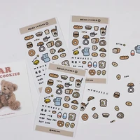 cute mini stickers cartoons food animal expression pack phone stickers handbook material decorative sealing sticker