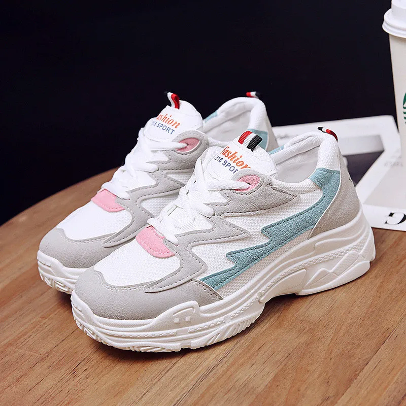 HOVINGE/розовые кроссовки на платформе женская обувь танкетке zapatos De Mujer