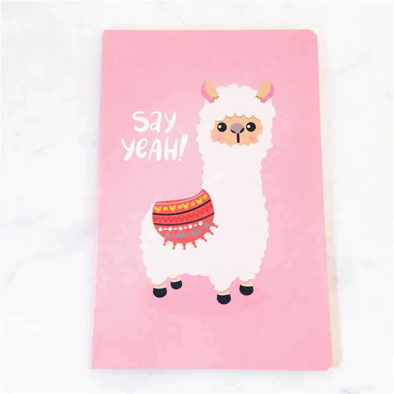 3 A5 блокнот,, Kawaii Bullet Journal, мягкая обложка, дневник, планировщик, альпака, милый офисный канцелярский блокнот с животными, бумага - Цвет: 3