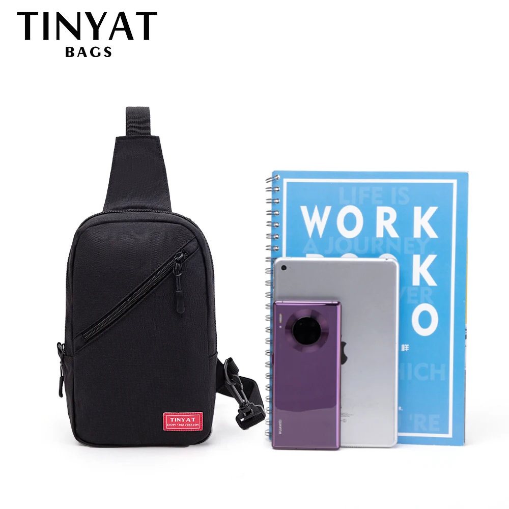 Men's Breast Package Students Outdoor Sports and Casual Bag Canvas Water-Resistant and Wear-Resistant Bag Backpack