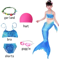 mermaid dress swimsuit for girls mermaid tail kids swimming beach bikini girl clothing dress underwear bra set zeemeerminstaart
