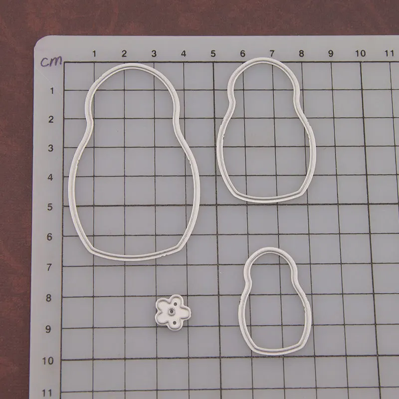 Матрица металлическая для высечки и штамп русская кукла печать сделай сам