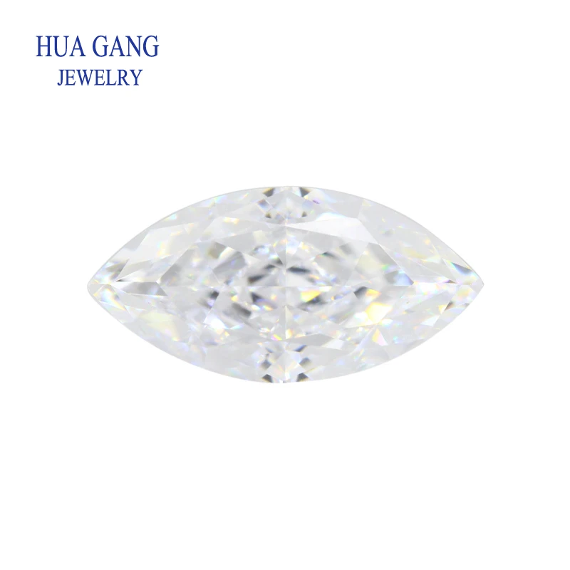 

9A Top Quality Marquise Cut White CZ Stone Synthetic Gems Cubic Zirconia Beads For Jewelry 5x10mm Wholesale Free Shipping
