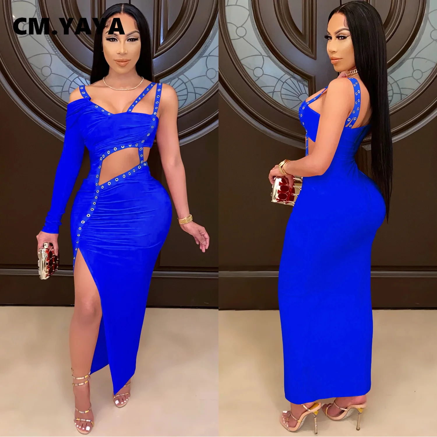 См. Несокрушимая Механическая женское платье на одно плечо с длинными рукавами