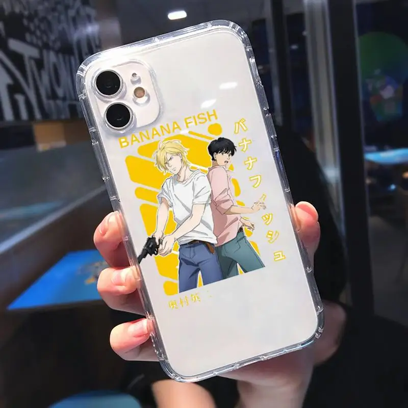

Japan Anime Banana Fish Anime art Phone Case Transparent for iPhone 11 12 mini pro XS MAX 8 7 6 6S Plus X 5S SE 2020 XR