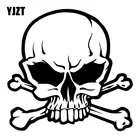 YJZT 16,9x16,4 см пиратский череп, забавный бампер, индивидуальные виниловые наклейки