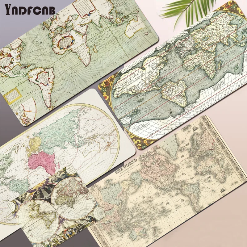 

Игровой коврик YNDFCNB с картой мира для мальчиков, резиновый коврик для компьютерной мыши, подходит для игр Cs Go LOL, ПК, ноутбука