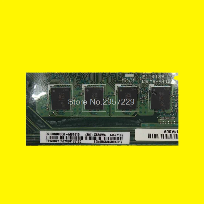 

X550WA mainboard For Asus X550WE D552W X550W laptop Motherboard with E1-6010 processor 60NB06Q0MB1610 100% tested Motherboard