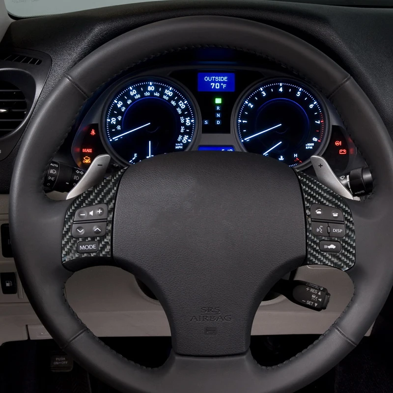 

Carbon Fiber Steering Wheel Button Frame Trim For LEXUS IS250 300 350 2006-2012 Interior Accessories