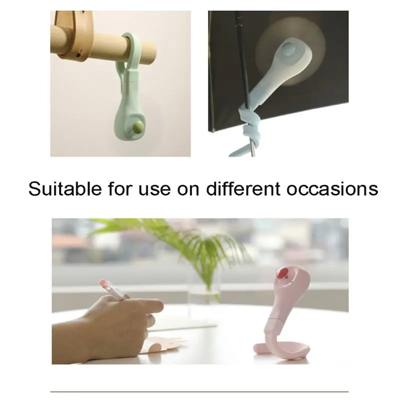 Гибкий USB вентилятор на аккумуляторах для детской коляски кемпинга открытом