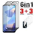 Защитное стекло 6 в 1 для камеры Oppo A16, A15, 16, appo Oppoa16, прозрачное, полное покрытие для экрана телефона
