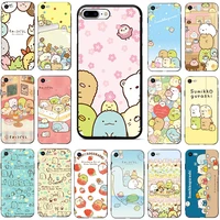 cute cartoon corner creature sumikkogurashi painted tpu phone case for apple iphone 8 7 6 6s plus x xs max 5 5s se 2020 xr cover