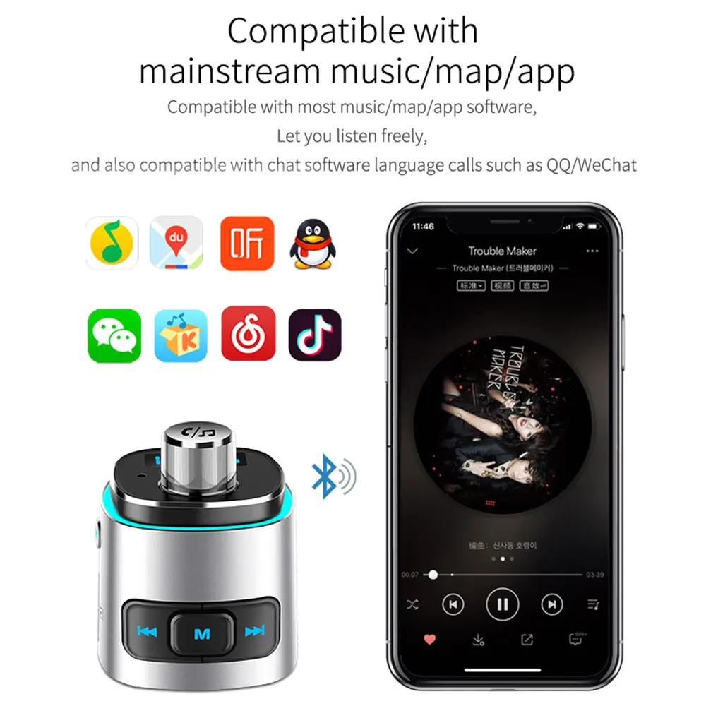 Автомобильный MP3 плеер BC42 автомобильный Bluetooth fm передатчик QC3.0 быстрое зарядное
