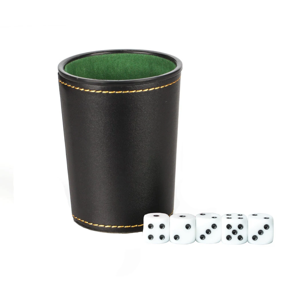 

Foreign Trade New Leather Trumpet Flannel Dice Cup Bar KTV Entertainment Dice Cup