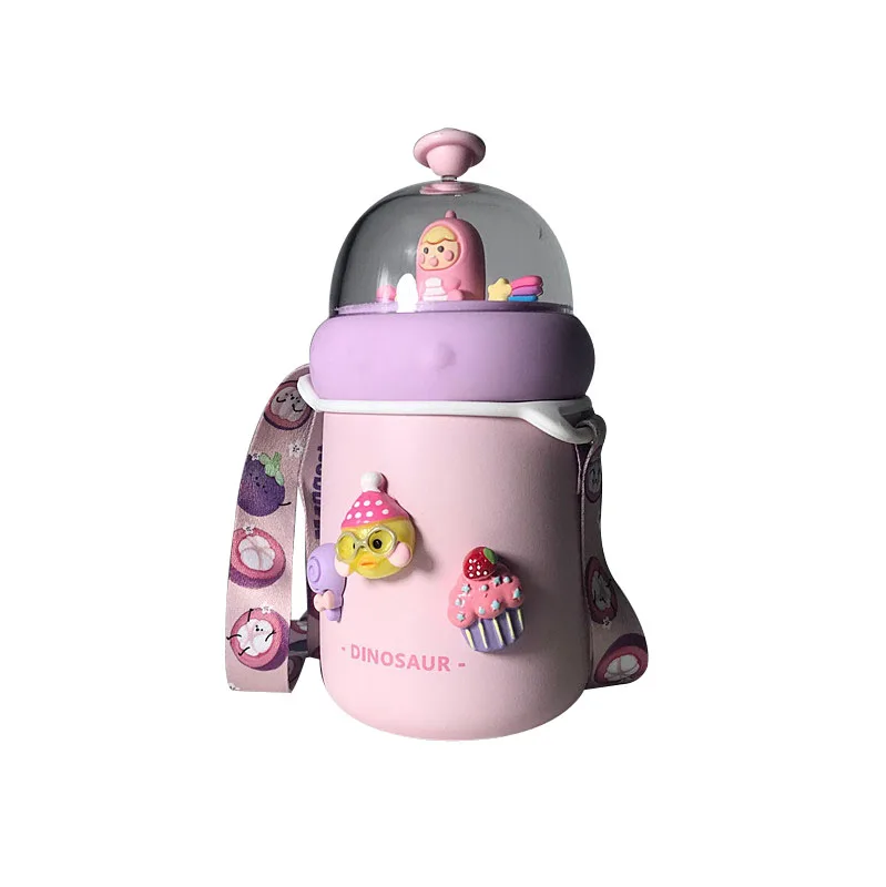 

350ml Kids Stainless Steel Thermos Mug With Case Cartoon Leak-Proof Vacuum Flask Children Thermal Water Bottle Thermocup