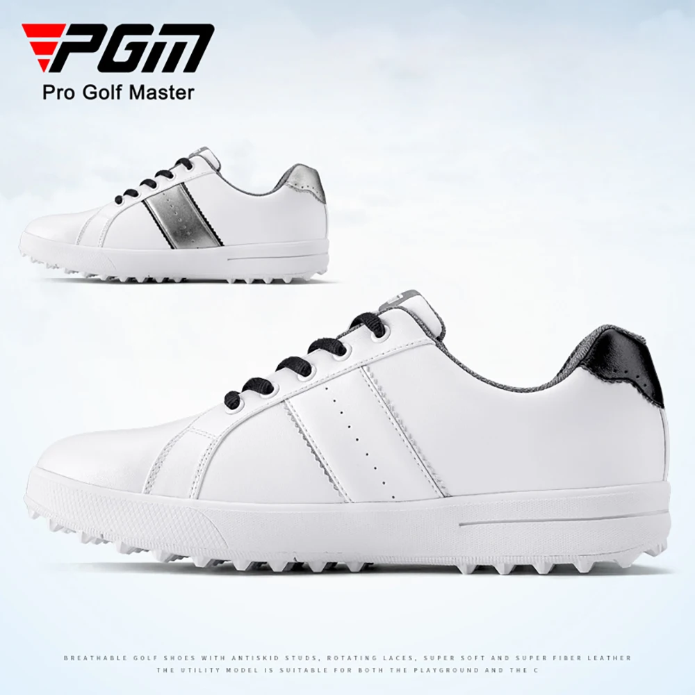 PGM Golf Shoes Ladies Waterproof Rubber Non-Slip Nails Wear-Resistant Breathable Out Cotton Lining Golf Training Sneakers XZ187