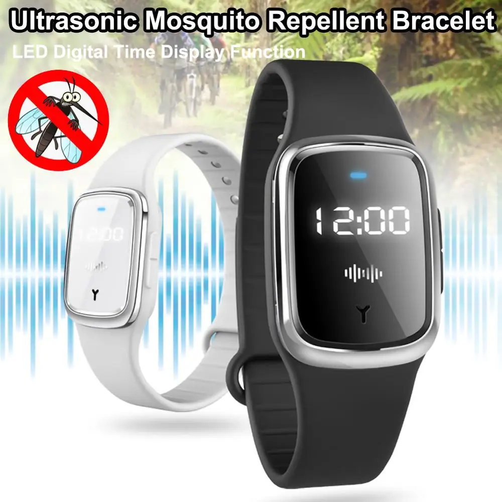 Ультразвуковой натуральный антимоскитный браслет от насекомых вредителей