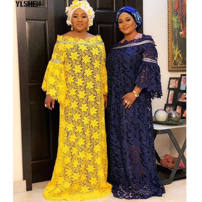 Южно Африканское кружевное платье Дашики африканские платья для женщин супер