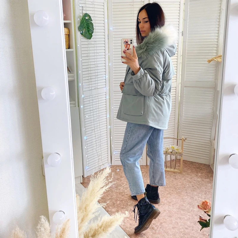 

Women winter Parkas 2020 new winter -30 degrees thicker women Parkas jacket fashion fur collar hooded warm cotton Coat jacket