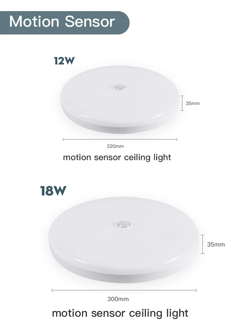 Светодиодный потолочный светильник с пассивным инфракрасным датчиком движения