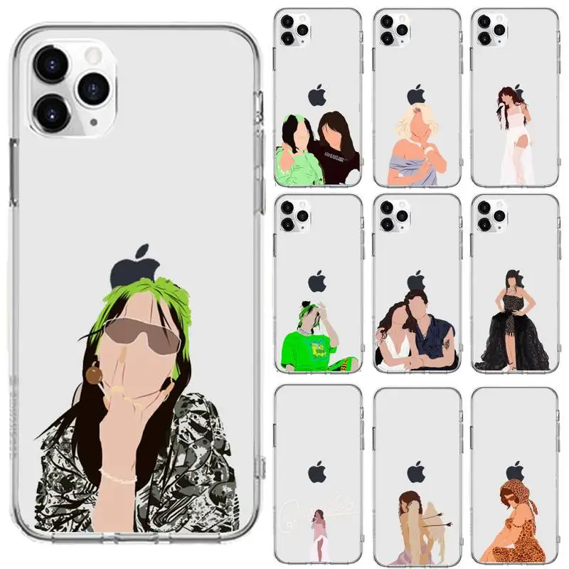 

Camila Cabello Mila Camz Kaki Phone Cases Transparent for iPhone 6 7 8 11 12 s mini pro X XS XR MAX Plus se cover funda shell