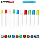 100 шт., светодиодные Диоды 3 мм, 5 мм