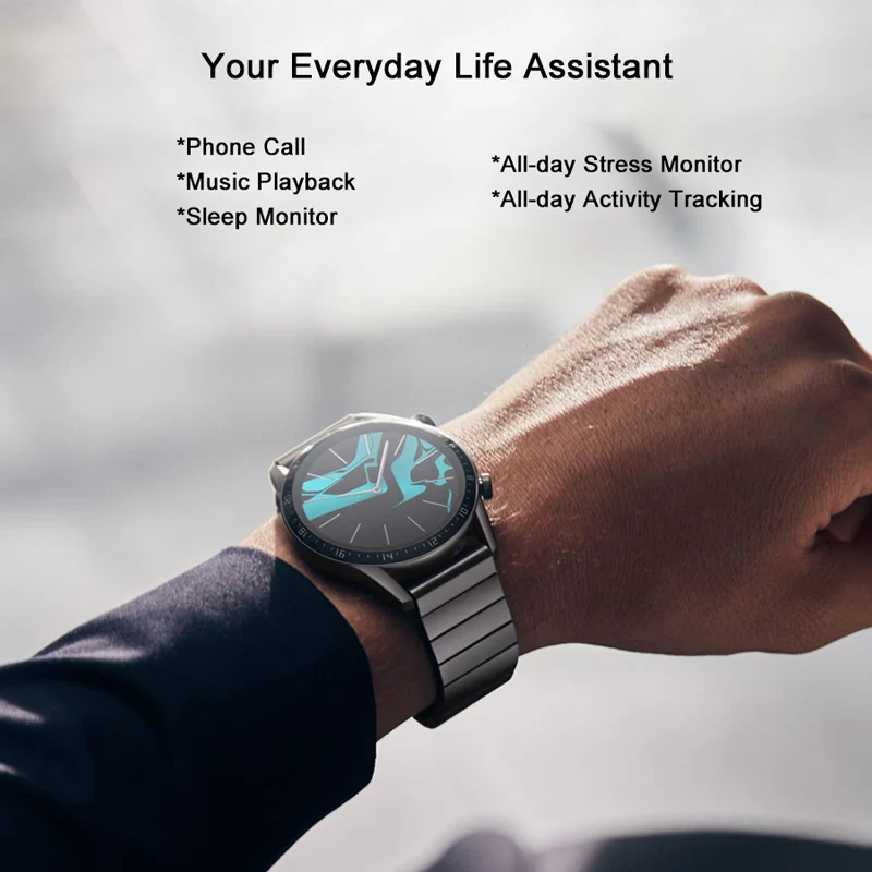 46 мм часы Huawei GT 2 умные Bluetooth 5 1 фитнес трекер 14 дней аккумулятор время работы