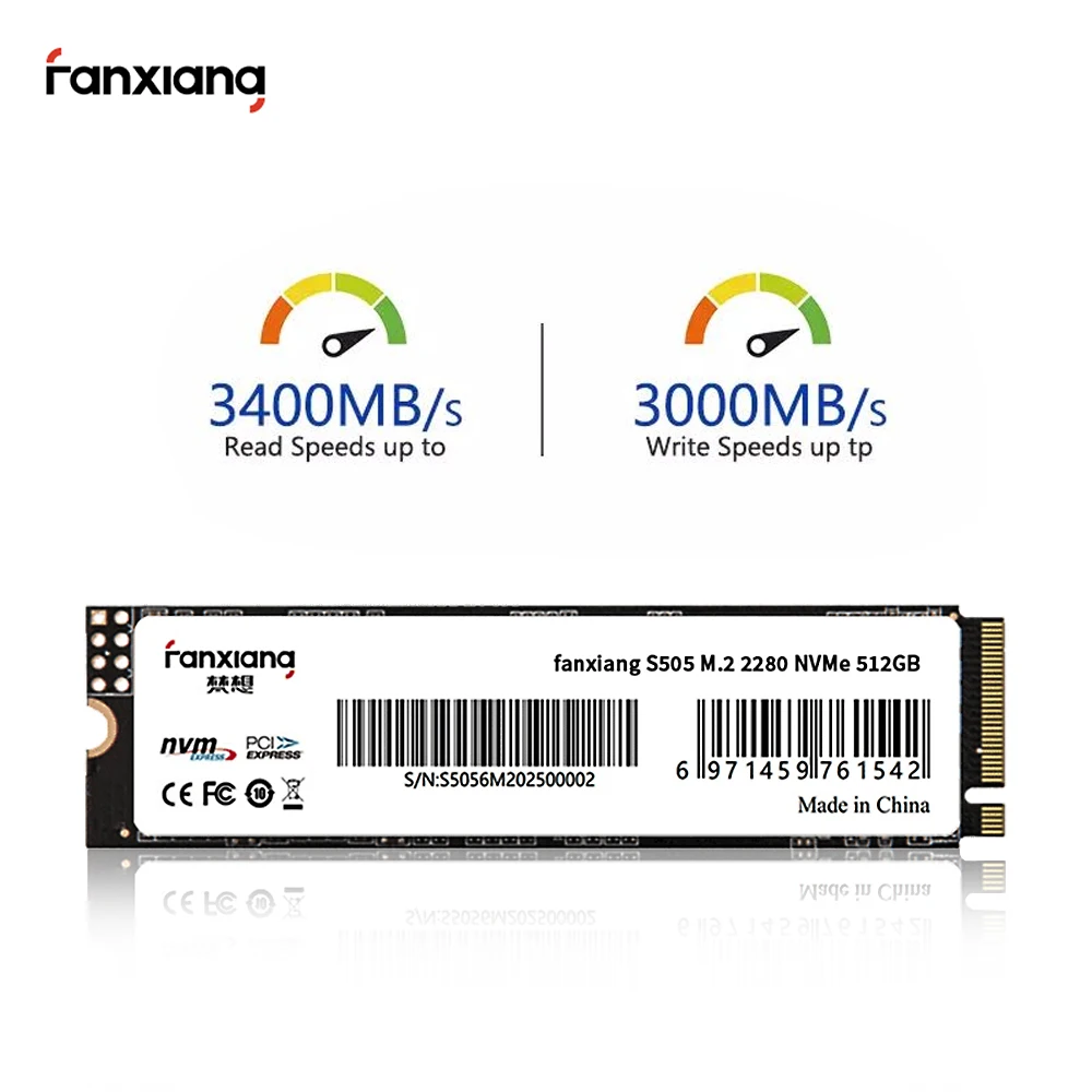 

Fanxiang M.2 SSD M2 256gb PCIe NVME 512GB 1TB 2TB Solid State Drive 2280 Internal Hard Disk HDD for Laptop Desktop