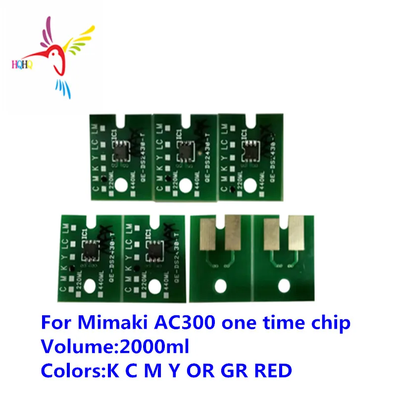 

2000ML AC300 One Time Chip For Mimaki TX500-1800DS/TX500-1800B/TS500-1800/UJF3042/UJF6042 7pcs/Set Single Use