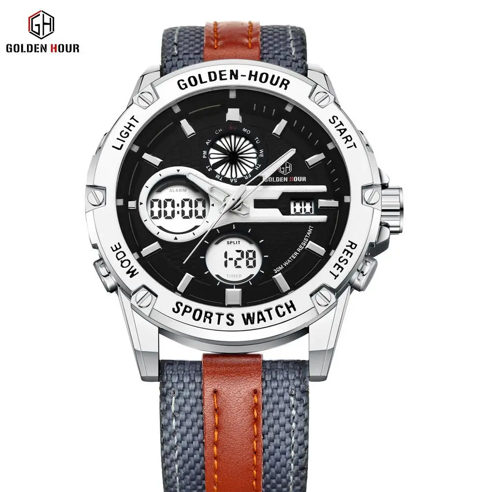 Quartz watch personality LED student watch male sports waterproof electronic multi-function men's watch