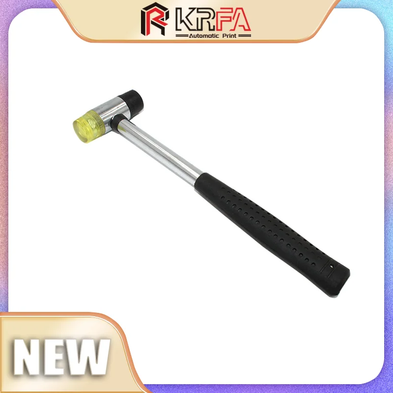 

25mm 30mm 40mm Rubber Hammer Double Faced Work Glazing Window Nylon Hammer with Round Head and Non-slip Handle DIY Hand Tool