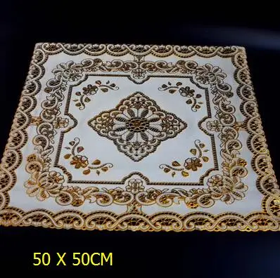 6pcs 6 шт. бронзовые кружева ПВХ коврик для столового стола Золотой подстаканник водонепроницаемый изоляционный коврик посуда принадлежности для ресторанов - Цвет: 6pcs