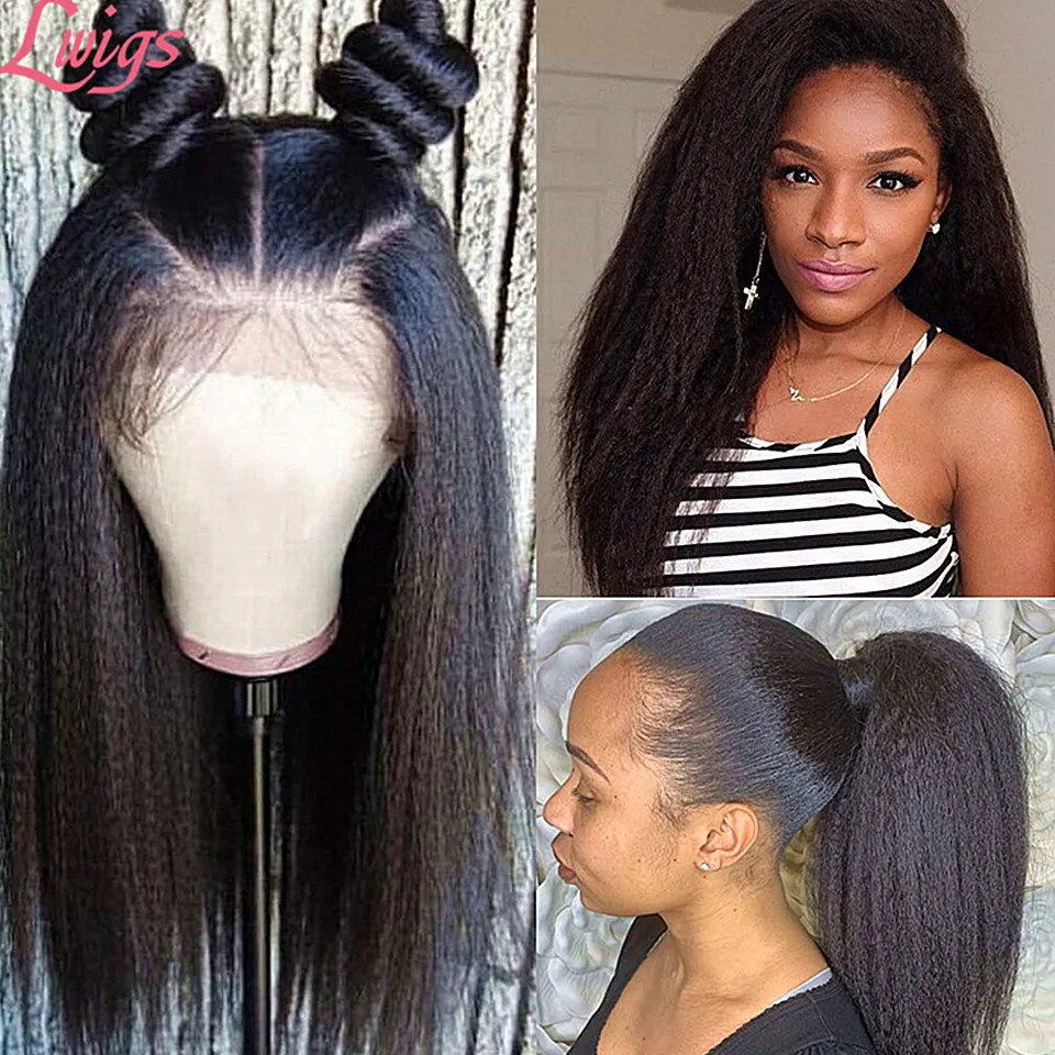 Дешевые итальянские курчавые прямые парики на сетке с детскими волосами Yaki 4X4