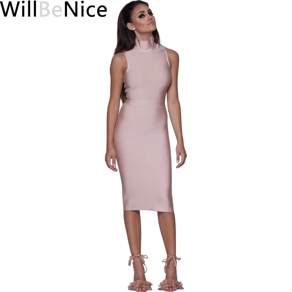 Летнее женское Бандажное вечерние WillBeNice вечернее модное облегающее платье без